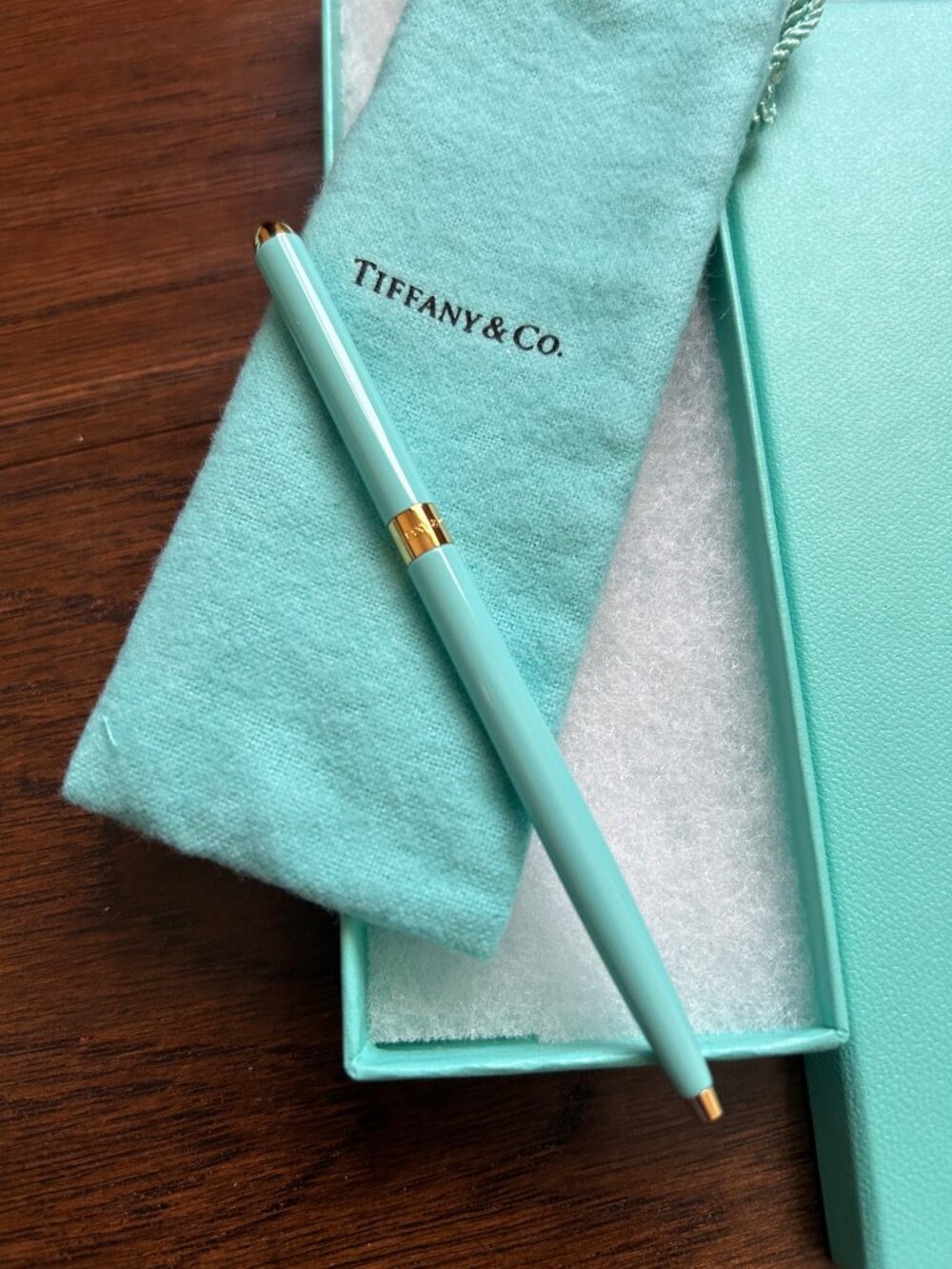 Tiffany & Co 4.5" Purse Pen Vintage Lacquer Collectible black ink new with box